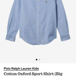 Polo by Ralph Lauren Kids Blue Cotton Oxford Sport Shirt